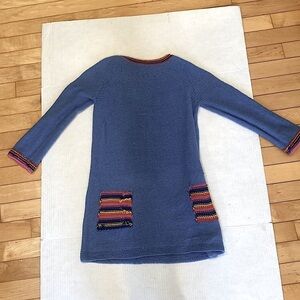 SWEATER DRESS GIRLS Blue Knit long sleeved Dress size 5